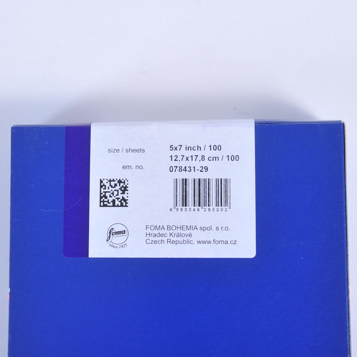 フォマ/FOMA フォマスピードバリアント311 モノクロ印画紙 マルチグレード RC 光沢 大カビネ(12.7X17.8cm) 【100枚】