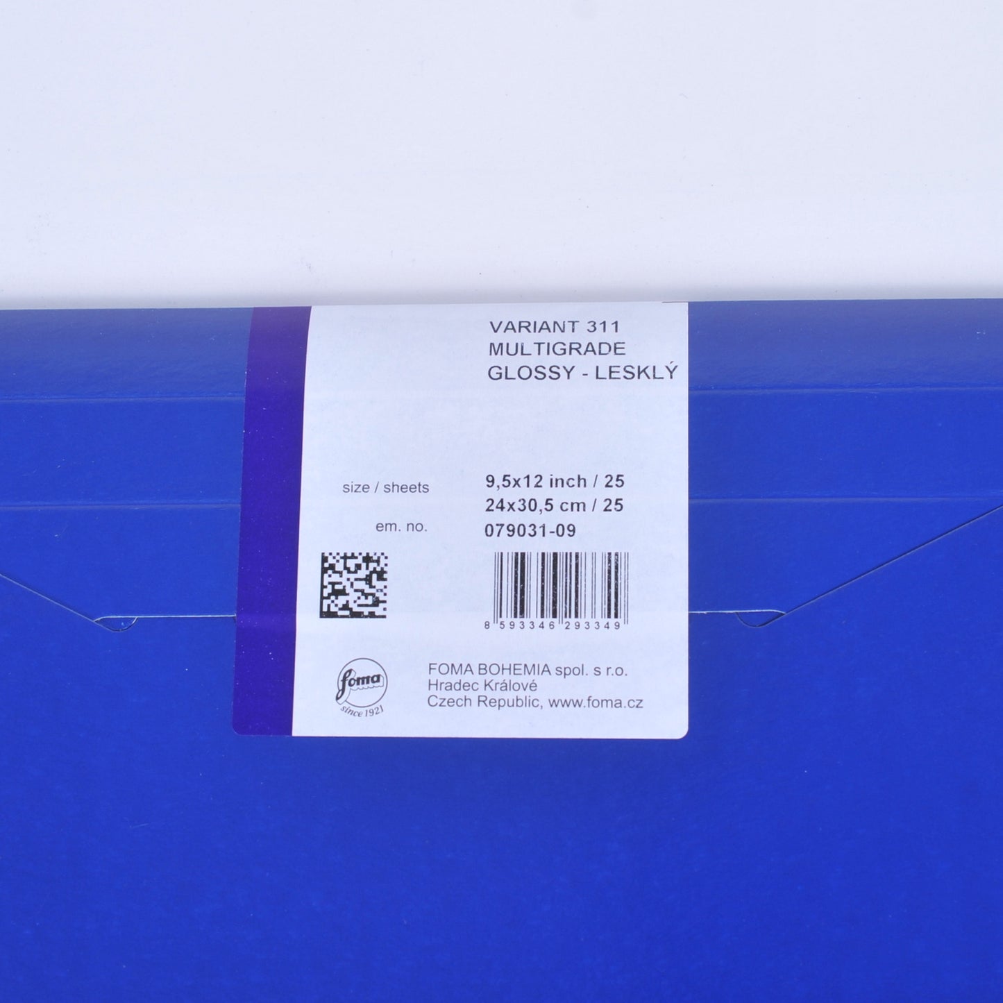 フォマ/FOMA フォマスピードバリアント311 モノクロ印画紙 マルチグレード RC 光沢 小四切(24x30.5cm) 【25枚】