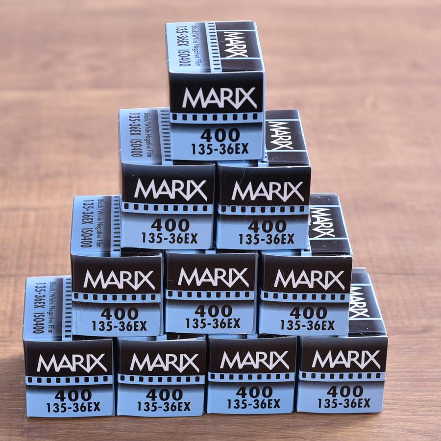 送料無料 10個セット】マリックス 白黒ネガフィルム ISO400 36枚 MARIX