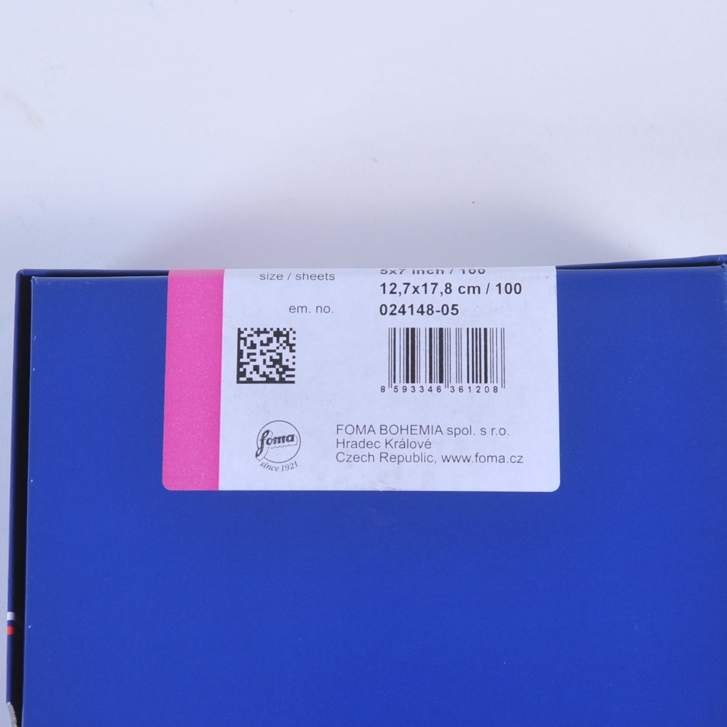 FOMA Foma Blom Variant 112 Monochrome Photographic Paper Multigrade Baryta Paper Matte Large Kabiner (12.7X17.8cm) [100 sheets]