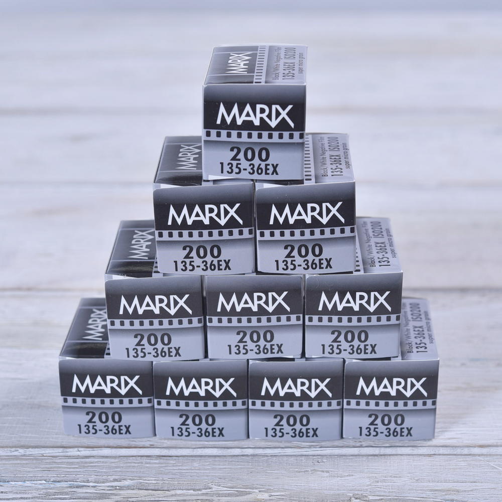 【送料無料 10個セット】マリックス 白黒ネガフィルム ISO200 36枚 MARIX BLACK＆WHITE FILM